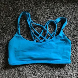 Blue free to be wild lulu lemon sports bra size 6